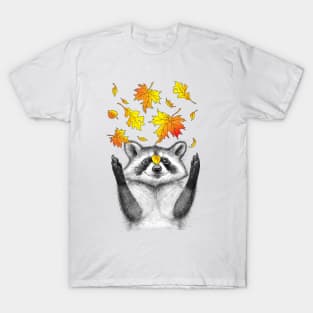 autumn raccoon T-Shirt